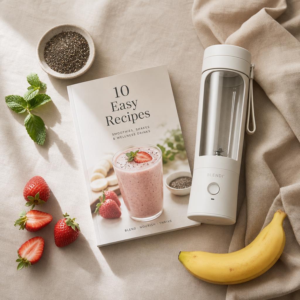 10 Easy Recipes booklet included with every Lyvio On The Go blender